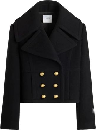 Patou Korte Double-breasted Jas - Dames - Blazers - Zwart - S - Wol - Jassen