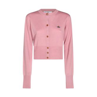 Vivienne Westwood Bea Cropped Cardigan - Dames - Truien - Roze - Maat: S Wol
