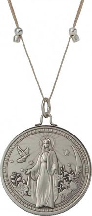 Livy Womens Mother Mary And Archangel Michael Protection Necklace In Antique Silver