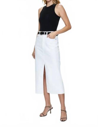 Pistola Denim Alice Midi Skirt In White