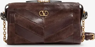 Valentino Garavani Borsa a tracolla Panthea in suede e pelle - VALENTINO GARAVANI - gender_Woman