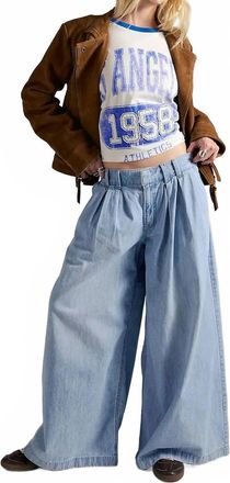 Free People Scout Wide-Leg Jeans In California Blue