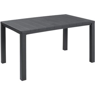 Keter Tavolo rettangolare 147x90 cm in resina con piano effetto doghe Keter Julie - Black