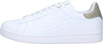 Emporio Armani Classic CC Sneakers - Dames - Sneakers - Wit - 37 1/2 EU - Leer - Schoenen