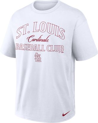 Nike St. Louis Cardinals Lock Up Minimal Max90 Nike Mens MLB T-Shirt in White | 04T610ASCN-2T9