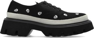 Alexander McQueen Ollie Platform Sneakers - Heren - Veterschoenen - Zwart - 41 EU - Leer - Schoenen