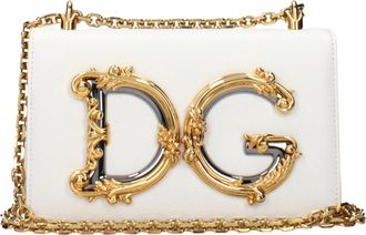 Dolce & Gabbana Dolce&Gabbana Damess Schoudertassen Wit Leer