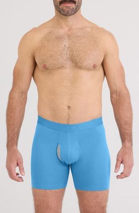 Saxx DropTemp Cooling Cotton Boxer Briefs in Parisian Blue at Nordstrom, Size Xx-Large