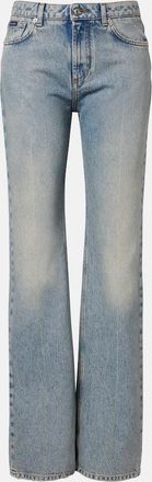 Dolce & Gabbana Leather-trimmed straight jeans