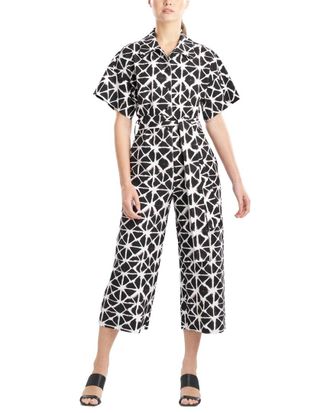 Natori Geometric Button Up Jumpsuit