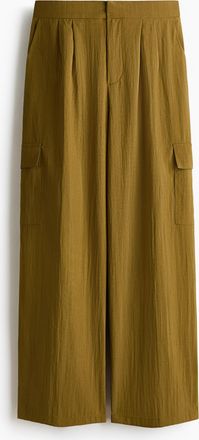 H&M Weite Cargohose - Goldenes Olivgr&uuml;n