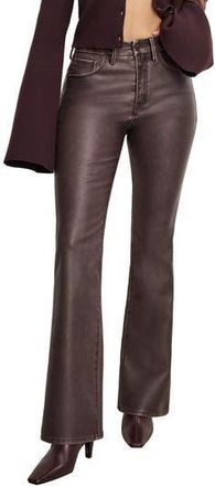 Good American High Waist Faux Leather Bootcut Pants in Vamp001 at Nordstrom Rack, Size 22