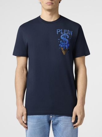 Philipp Plein T-shirt in cotone con logo di strass