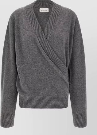 ARMARIUM cashmere wool ribbed v-neck cardigan