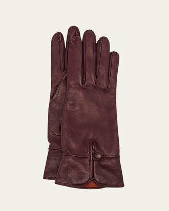 Loro Piana Helena Plonge Leather Gloves