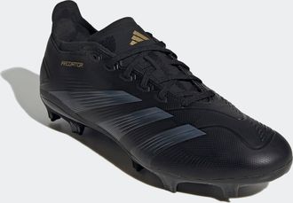 adidas Fussballschuh ADIDAS PERFORMANCE PREDATOR LEAGUE FG, Damen, Gr. 42,5, schwarz (core schwarz, carbon, gold metallic), Synthetik, Textil, Schuhe Fussbal