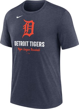 Nike Detroit Tigers Logo Nike Mens MLB T-Shirt in Blue | NJFDEX52DG-V89