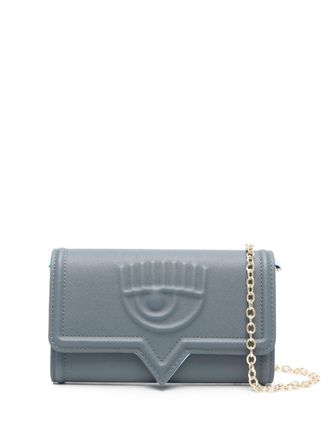 Chiara Ferragni Portafoglio con catena Eyelike - Grigio