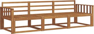 vidaXL Conjunto De Sof&aacute;s De Exterior 3 Uds. Natural Vidaxl