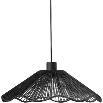 Beliani Pendant Lamp MIGORI Paper Black