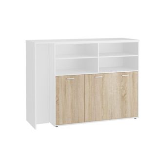 Calicosy Mueble multifuncional aparador y mesa bar - l124 cm - efecto