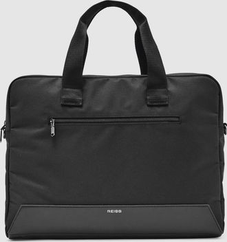 Reiss Black Woven Briefcase