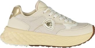 Blauer Leren Sneaker - Dames - Sneakers - Beige - 37 EU - Leer - Schoenen