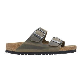 Birkenstock Sliders, male, Green, Size: 10 US Arizona Narrow Fit