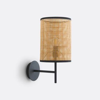 La Redoute Interieurs Wandlamp in ijzer en rotan, Cara