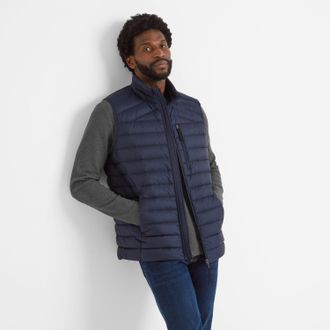 TOG24 North RDS Mens Gilet Dark Indigo - Indigo Blue Polyamide - Size X-Large