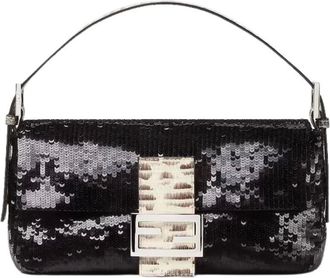 Fendi Tassen, Dames, Zwart, ONE Size, Leer, Baguette 26424