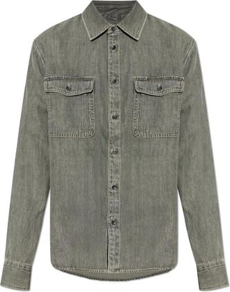 Rag & Bone Jack Infuse Denim Shirt - Heren - Spijkeroverhemden - Grijs - 2XL - Denim - Overhemden