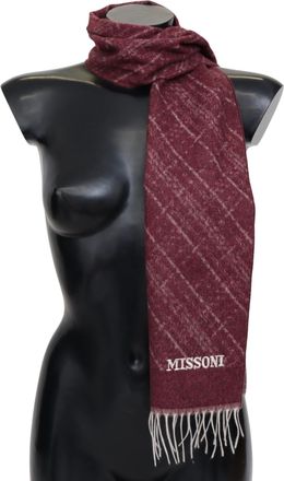Missoni Mannen Marron geruite kasjmier Unisex Wrap Sjaal