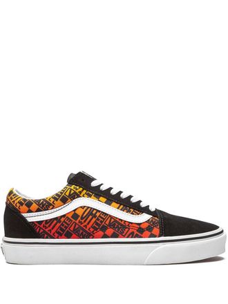 Vans Old Skool Off The Wall Logos - Orange sneakers - Black