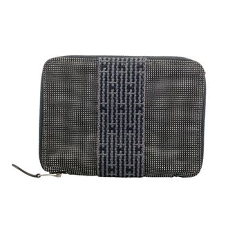 Herm&egrave;s Gray Nylon Coin Purse/Coin Case (Pre-Owned)