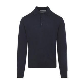 Canali Truien & Vesten, Heren, Blauw, XL, Kasjmier, Blauw T-shirt voor Casual & Smart Gelegenheden