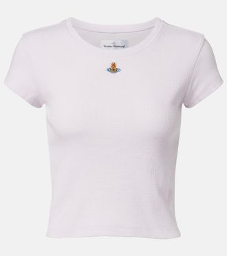 Vivienne Westwood Peru cropped cotton-blend jersey T-shirt