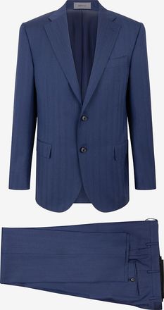 Corneliani Anzug aus Schurwolle mit Fischgr&auml;ten