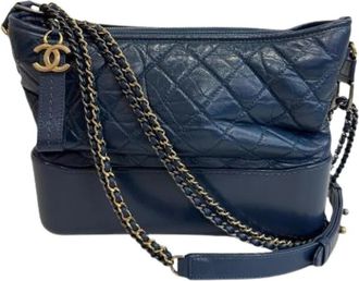 Chanel Pre-owned Vintage Schoudertas - Dames - Vintage Schoudertas - Blauw - ONE Size - Leer - Vintage