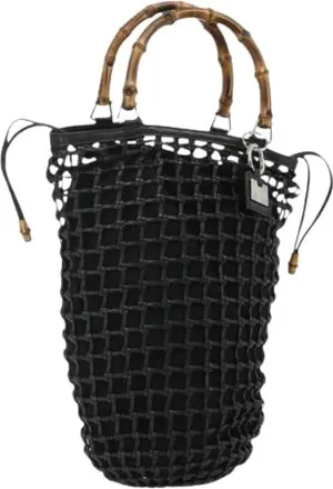 Gucci Pre-owned Bucket Bags, female, Black, Size: ONE SIZE Pre-owned Vintage Bucket Bag