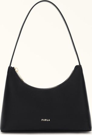 Furla Diamante Borsa A Spalla Mini Nero Nero Pelle Di Vitello Sidney Donna