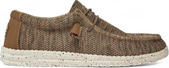 Hey Dude Rekbare polyester sok sneakers - Heren - Veterschoenen - Bruin - 41 EU - Polyester - Schoenen