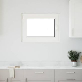 Berkfield Home Basement Window RISOR 80x50 cm Tilt&Turn DIN Left White