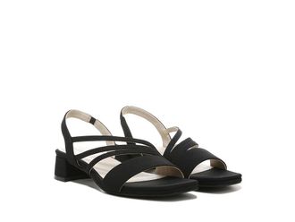 Life Stride Joy 2 Strappy Sandals Womens Sandals Black Fabric : 6.5 W (C), Rubber