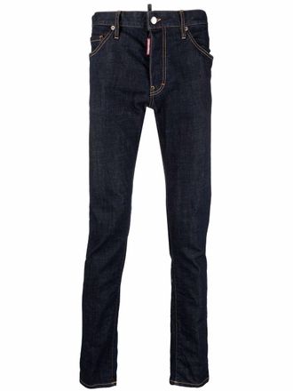 Dsquared2 Jeans slim con stampa - Blu