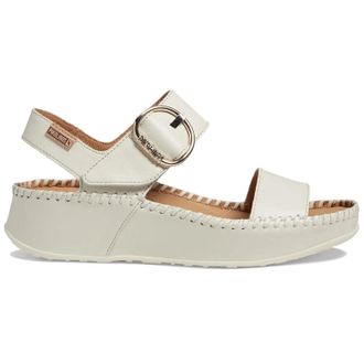 Pikolinos Marina W1C-0709 Leather Womens Wedge Sole Sandals - Nata - Size:UK 5-5.5