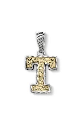 Samuel B. Two-Tone Initial Pendant in Silver/gold T at Nordstrom Rack