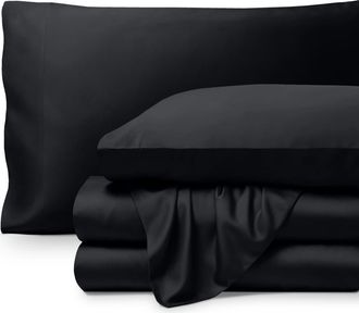 Bare Home Cooling Rayon Sheet Set - Split Head King in Black at Nordstrom
