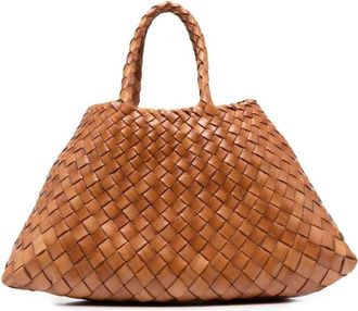 Dragon Diffusion Santa Croce Small Tote - Dames - Handtassen - Bruin - ONE Size - Leer - Tassen