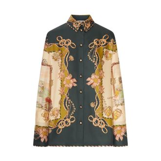 Zimmermann Bedrukt satijnen overhemd - Dames - Blouses & Shirts - Veelkleurig - Maat: S Satijn